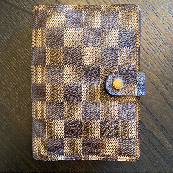 Authentic Louis Vuitton Small Ring Agenda Damier Ebene - Picture 2 of 14
